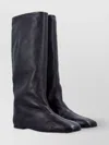Miista Leather Knee-high Square Toe Boots