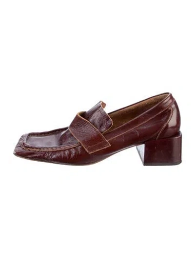 Pre-owned Miista Leather Loafers In Brown