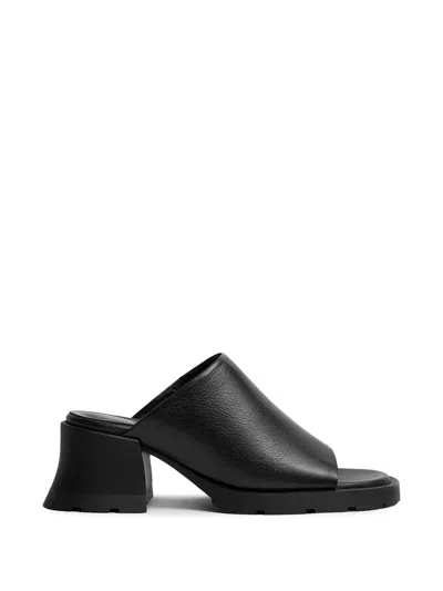 Miista Leather Lug-sole Mules In Black