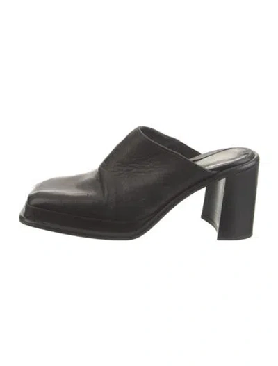 Pre-owned Miista Leather Mules In Black