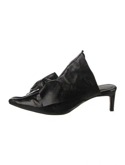 Pre-owned Miista Leather Mules In Black