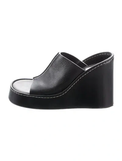 Pre-owned Miista Leather Mules In Black