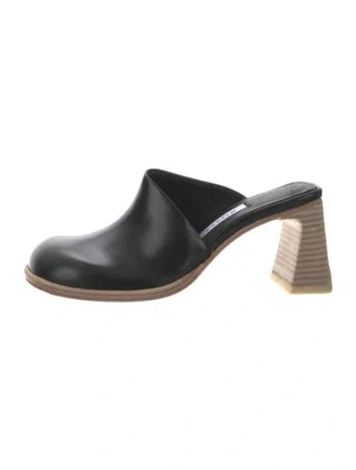 Pre-owned Miista Leather Mules In Black