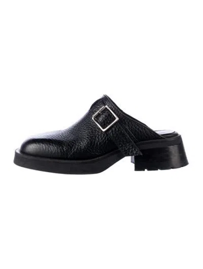 Pre-owned Miista Leather Mules In Black