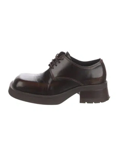 Pre-owned Miista Leather Oxfords In Brown