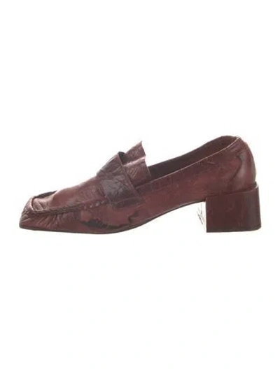 Pre-owned Miista Leather Printed Pumps In Brown