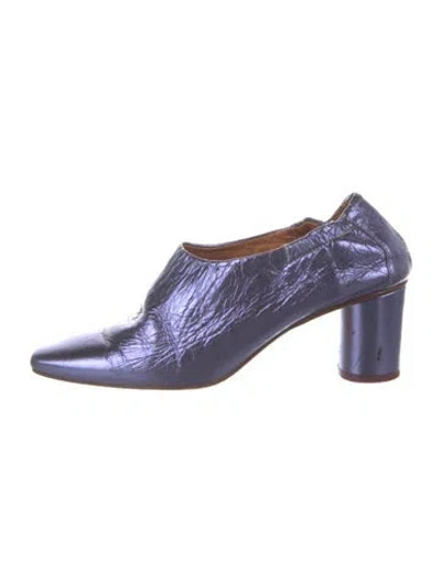 Pre-owned Miista Leather Pumps In Blue/purple