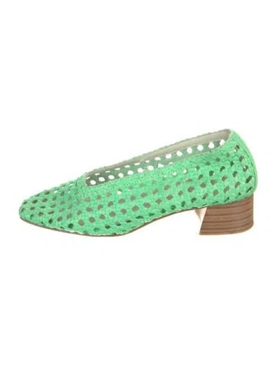 Pre-owned Miista Leather Pumps In Green