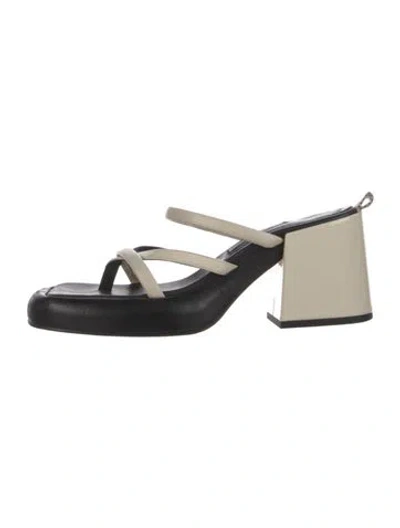 Pre-owned Miista Leather Sandals In Black/neutrals