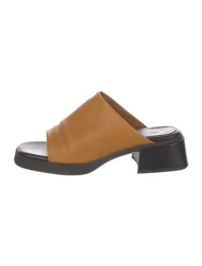 Pre-owned Miista Leather Slides In Brown