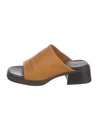 Pre-owned Miista Leather Slides In Brown