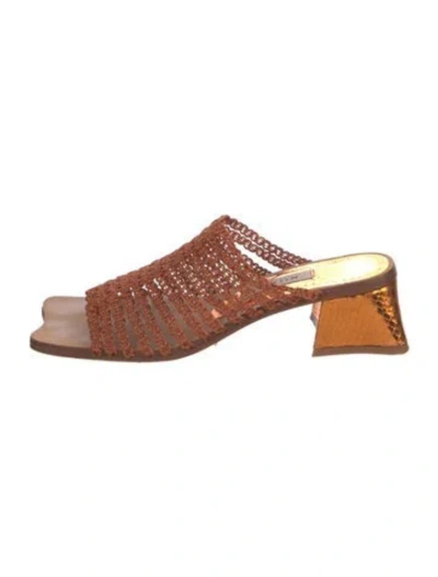 Pre-owned Miista Leather Slides In Brown