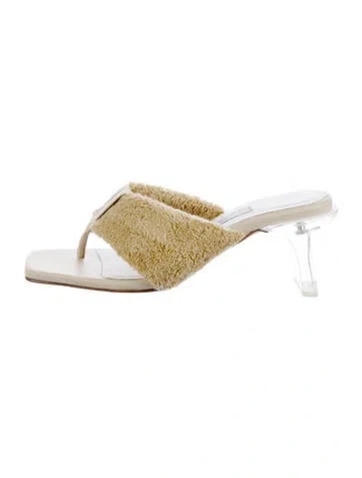 Pre-owned Miista Leather Slides In Neutral