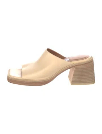 Pre-owned Miista Leather Slides In Neutral