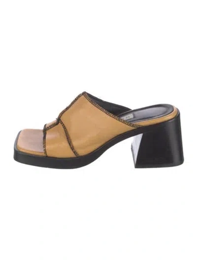 Pre-owned Miista Leather Slides In Yellow