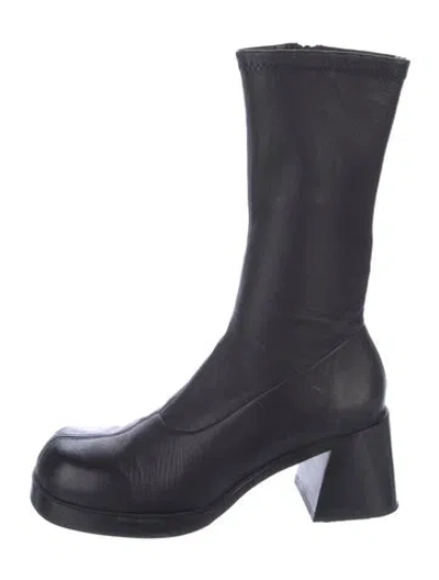 Pre-owned Miista Leather Sock Boots In Blue