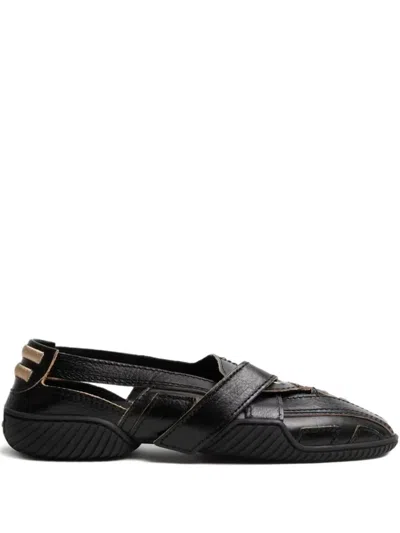Miista Loda Leather Ballet Flats In Black