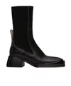 Miista Loose And Tight Spliced Short Boots In Black