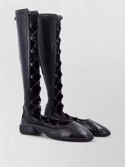 Miista Mathilda Lace Up Gladiator Ballerina Boots