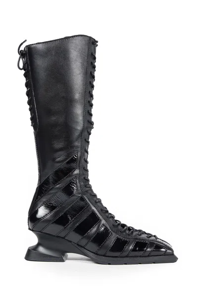 Miista Nelly Wedge Boots In Black