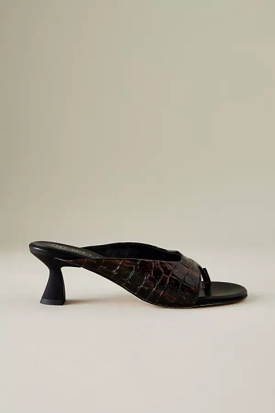 Miista Palmira Leather Toe-strap Heeled Sandals In Black