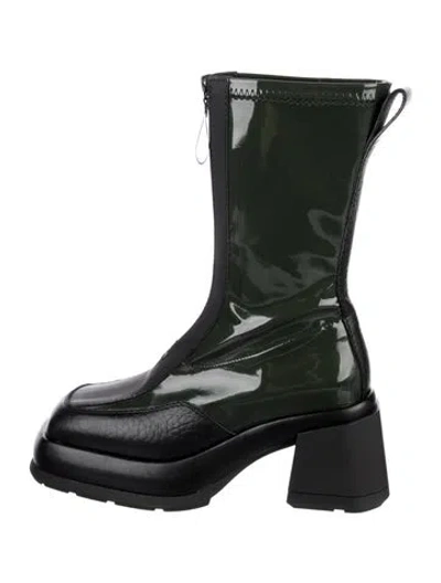 Pre-owned Miista Patent Leather Boots In Green