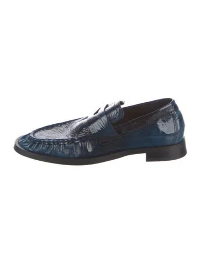 Pre-owned Miista Patent Leather Loafers In Blue