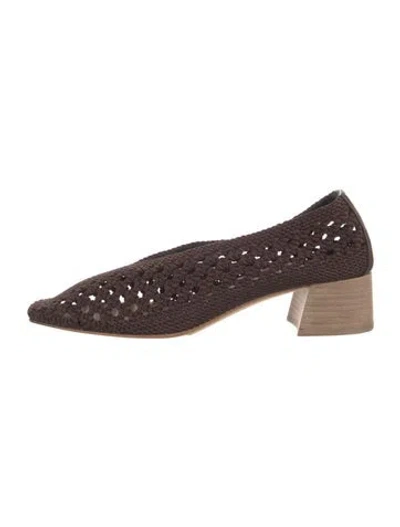 Pre-owned Miista Patterned Pumps In Brown