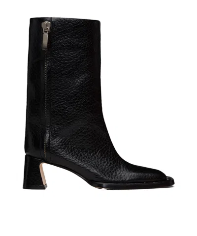 Miista Raleigh Grain Ankle Boots In Black
