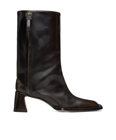 Miista Raleigh Mid-calf Boots In Brown
