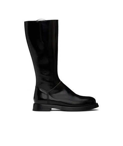 Miista Round-head Boots In Black