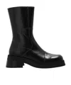 Miista Round-head Short Boots In Black