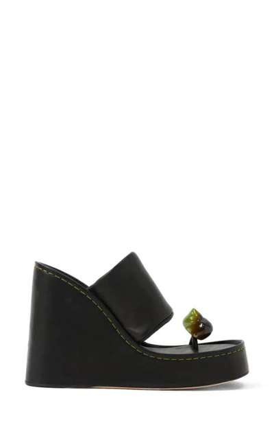 Miista Sancha Platform Wedge Sandal In Black