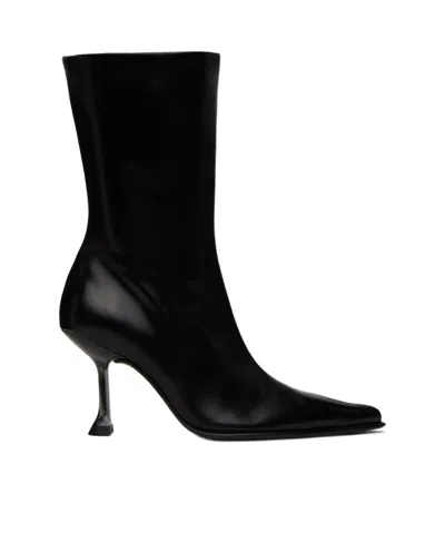 Miista Side Zipper Boots In Black