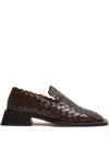 Miista Skye Woven Loafers In Brown