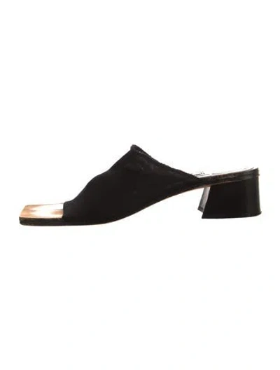 Pre-owned Miista Slides In Black