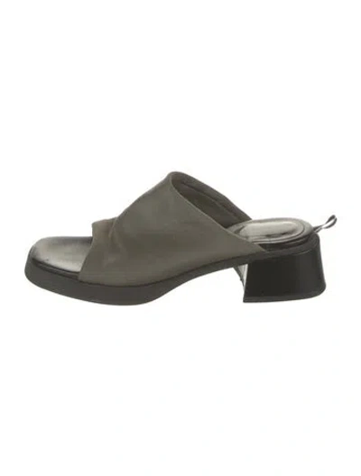 Pre-owned Miista Slides In Green