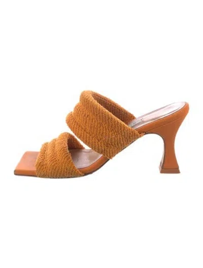 Pre-owned Miista Slides In Orange