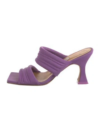 Pre-owned Miista Slides In Purple