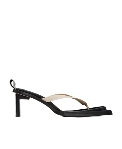 Miista Square Head Open-ended High-heeled Sandals In Black