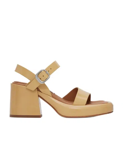 Miista Square Head Open High-heeled Sandals In Nude