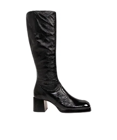 Miista Square-headed Boots In Black