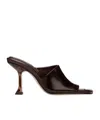 Miista Square-headed High-heeled Sandals In Black