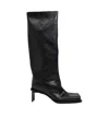 Miista Square-toed Boots In Black