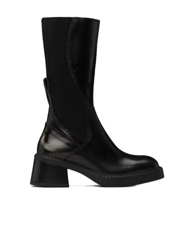 Miista Square-toed Short Boots In Black