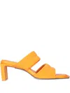 Miista Strap Heeled Sandals In Orange