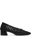 Miista 40mm Woven-leather Pumps In Black