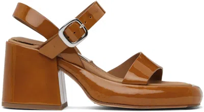 Miista Tan Beverly Sandals In Brown
