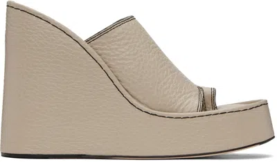 Miista Taupe Thais Sandals In White