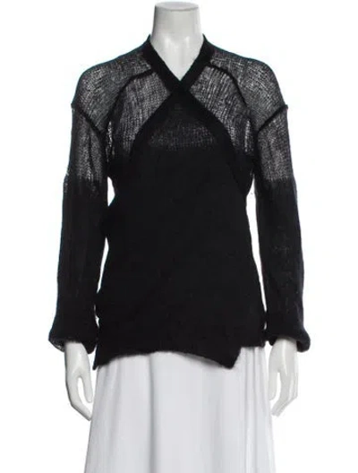 Pre-owned Miista V-neck Sweater In Black